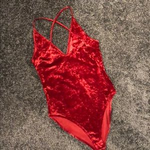 NEW F21 Velvet body suit